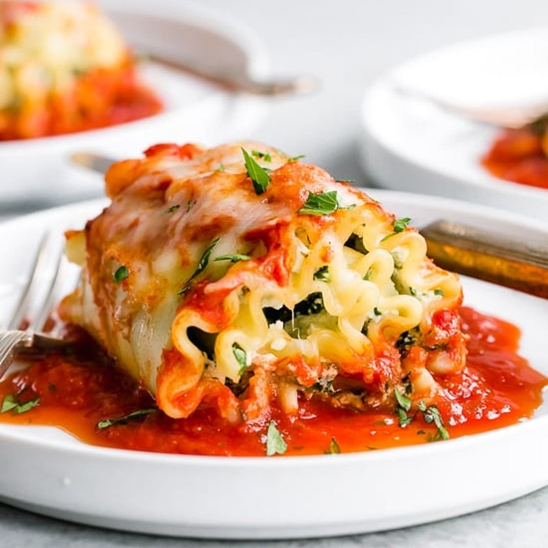 Spinach Lasagna Rolls
