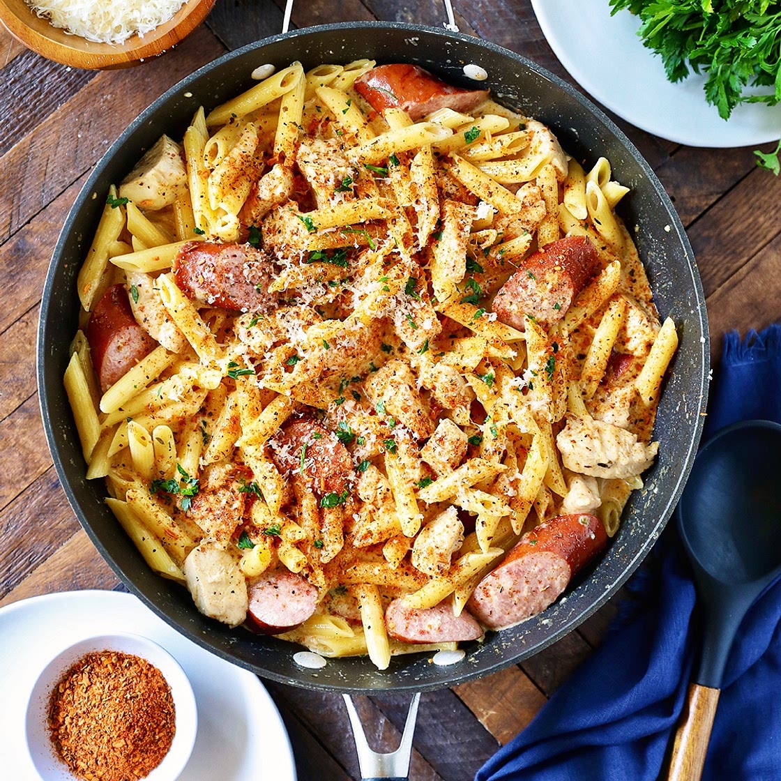 One Pot Cajun Chicken Alfredo