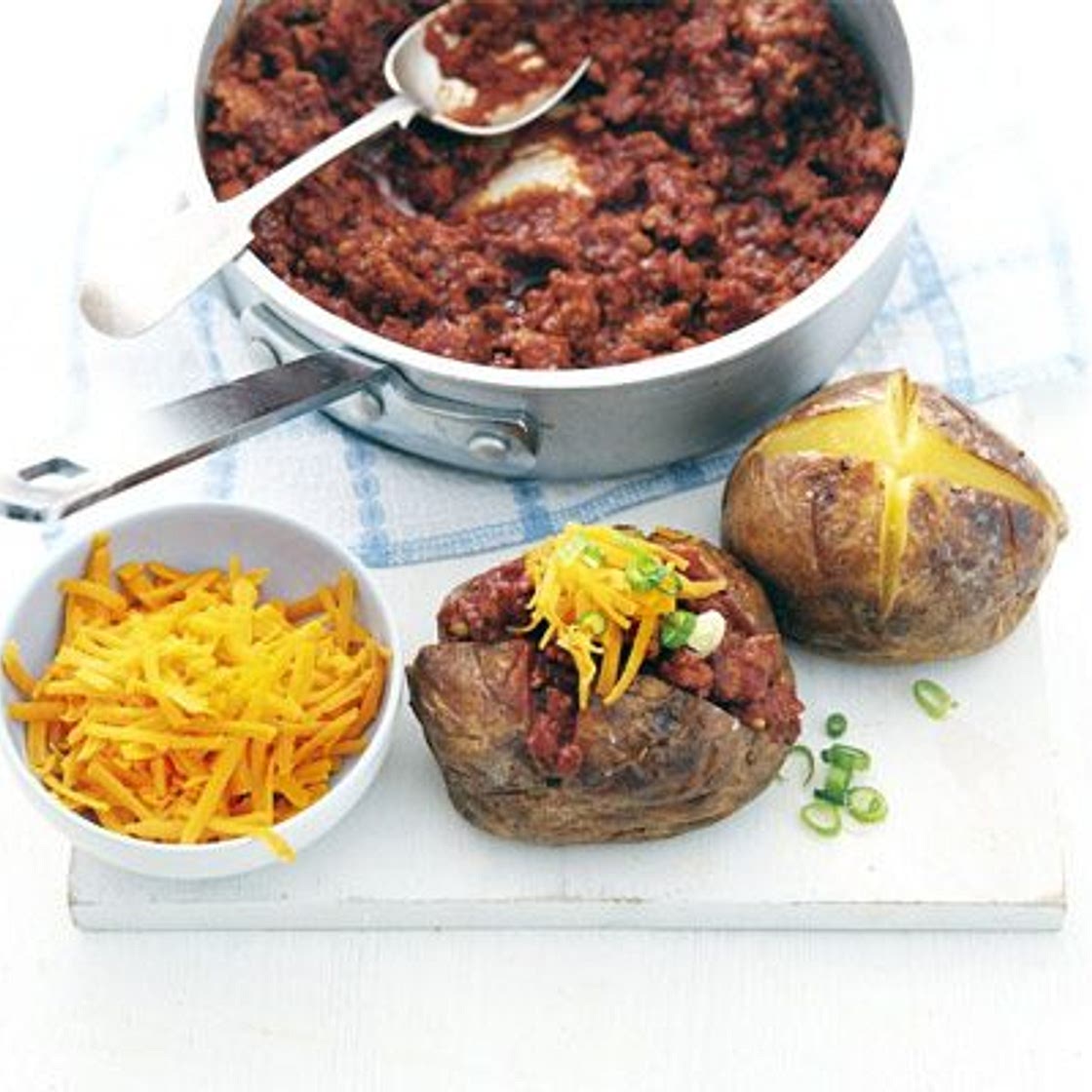 Turkey chilli jacket potatoes