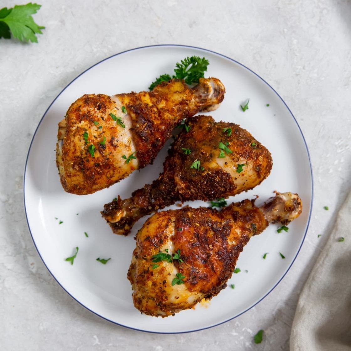 Air Fryer Chicken Legs With Keto Dry Rub
