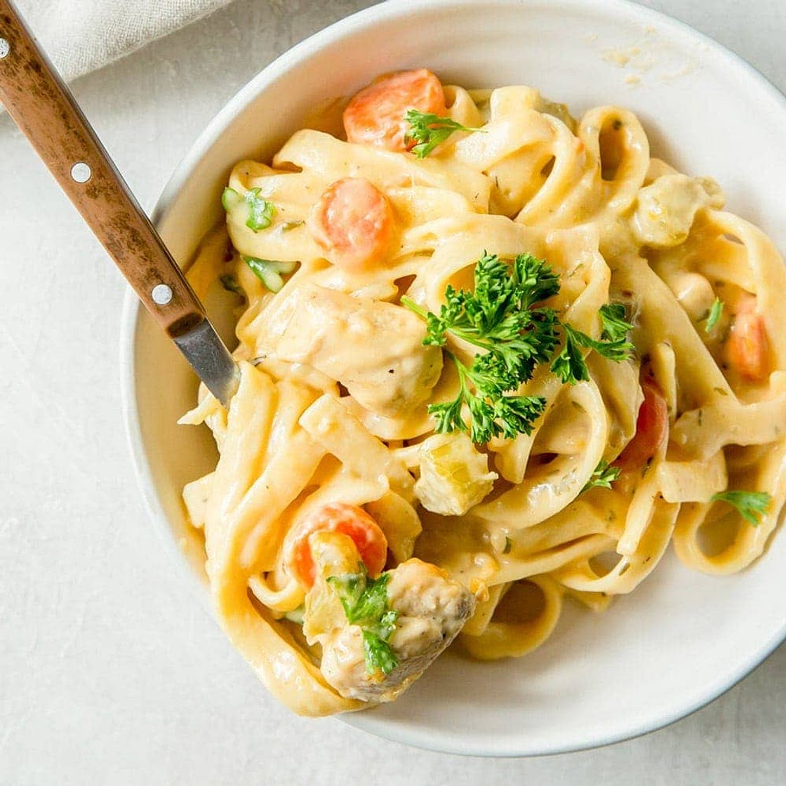 One Pot Creamy Chicken and Noodles
