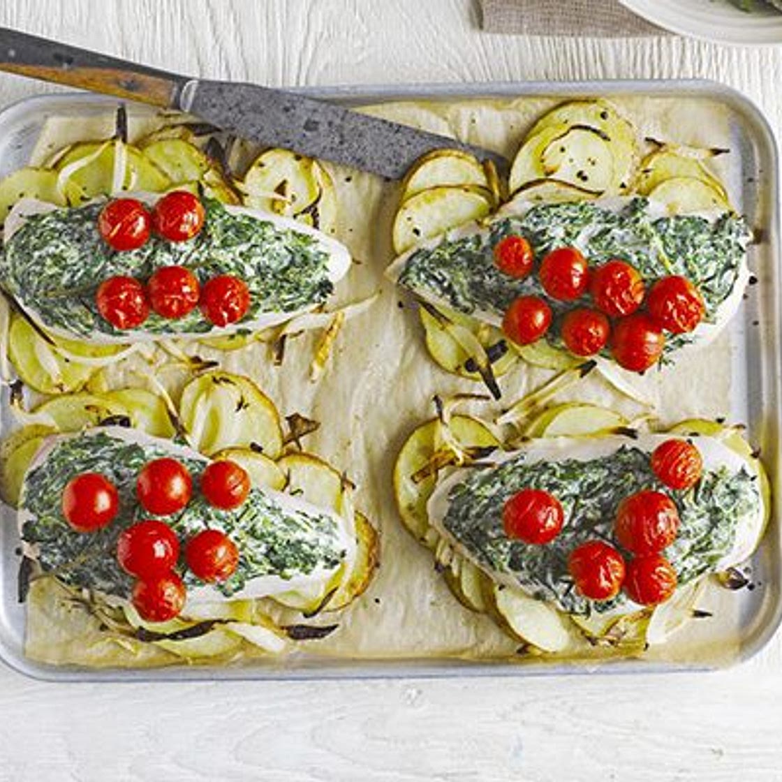 Italian chicken with cream cheese & spinach