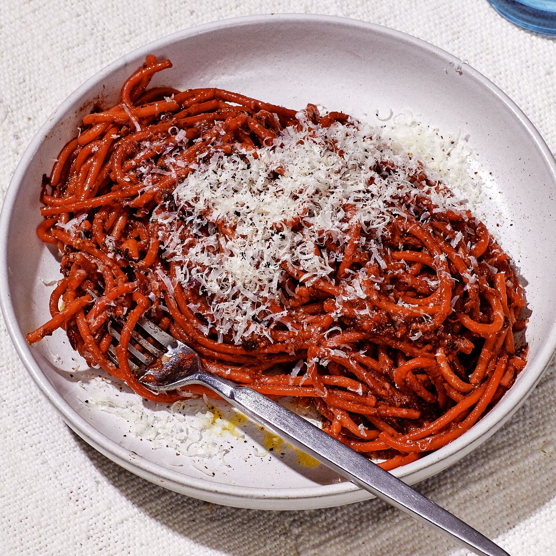Beet and Mushroom Miso Ragù