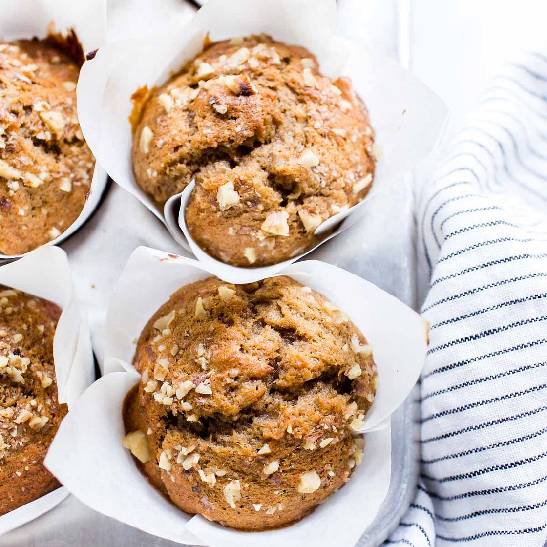 Fluffy Sourdough Banana Muffins Recipe