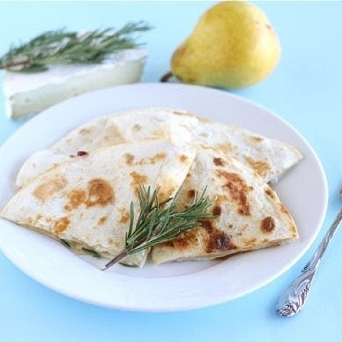 Pear, Brie, and Honey Quesadilla