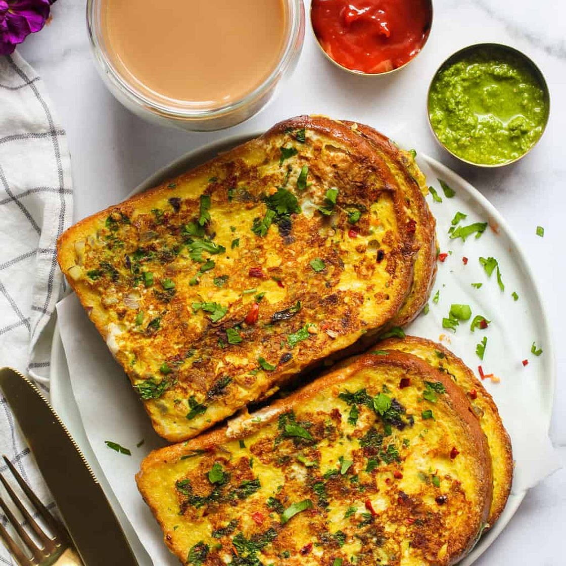 Masala French Toast | Savory Bombay Toast