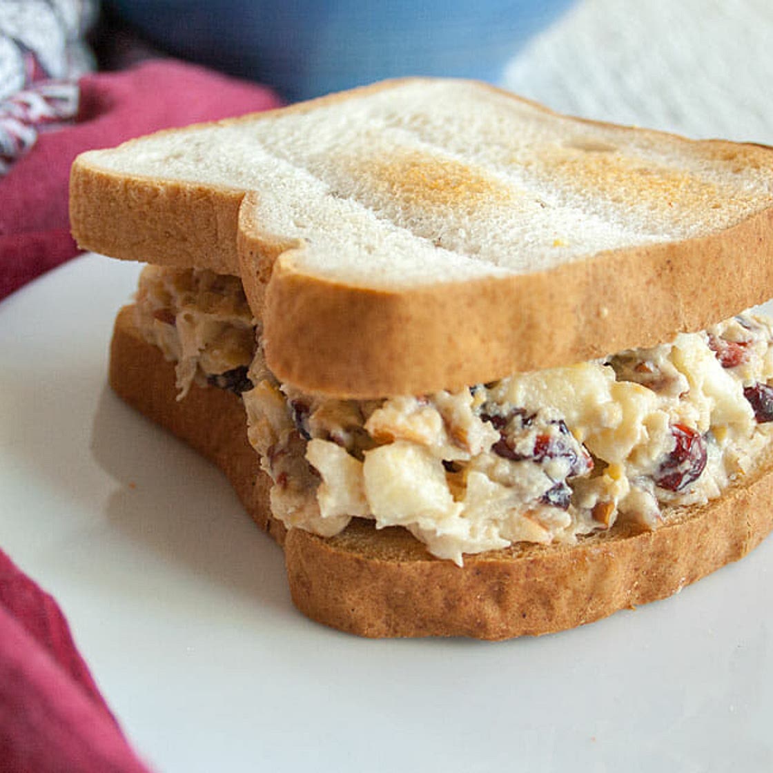 Apple Pecan Chickpea Salad Sandwich