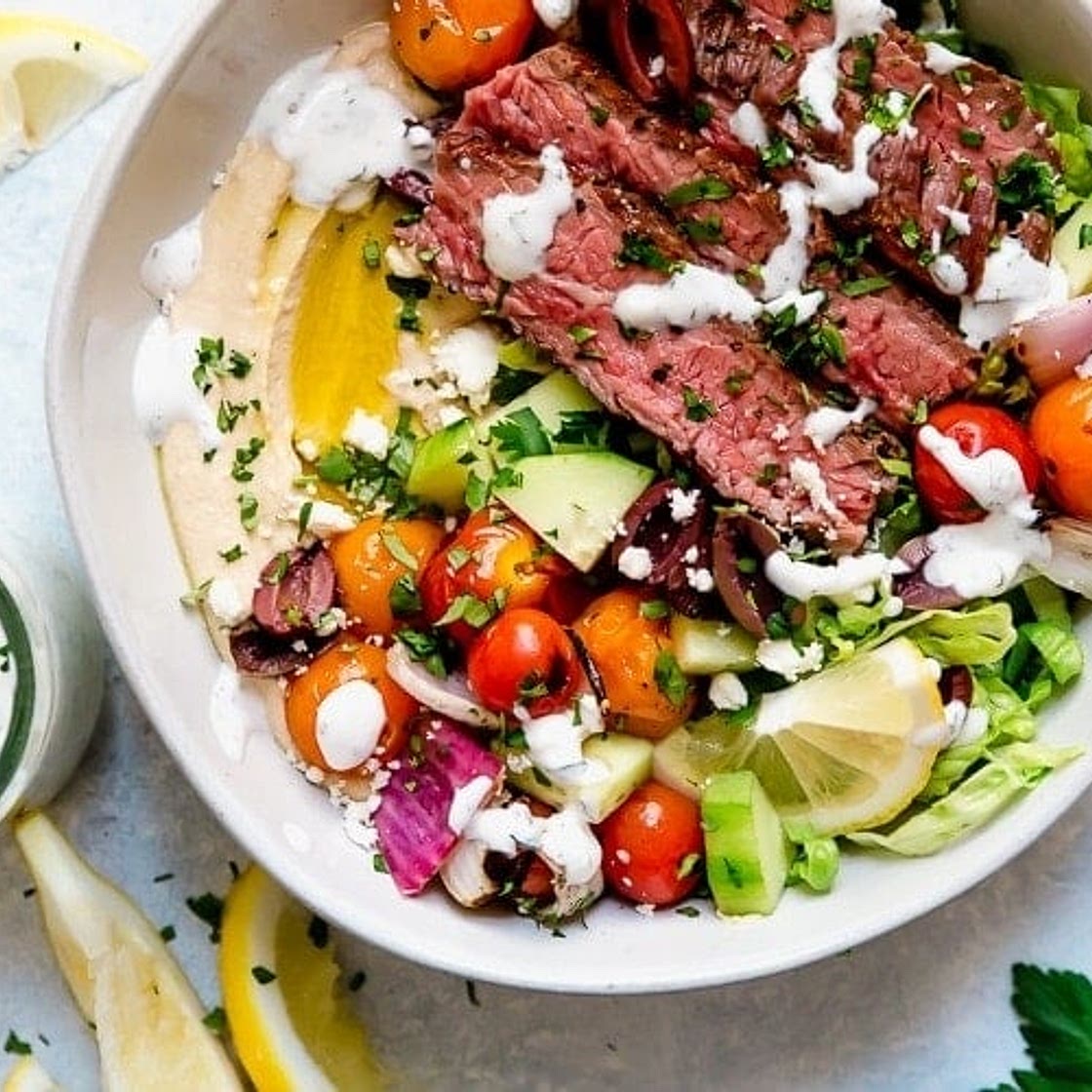 Mediterranean Steak Bowls
