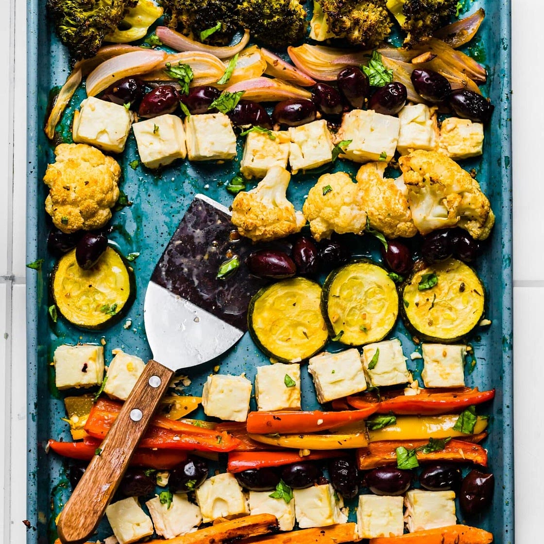 Sheet Pan Mediterranean Roasted Vegetables with Feta Recipe
