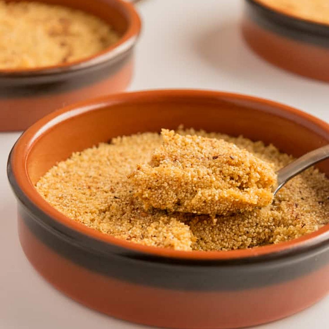 Tamina Recipe : Algerian Toasted Semolina & Honey Dessert