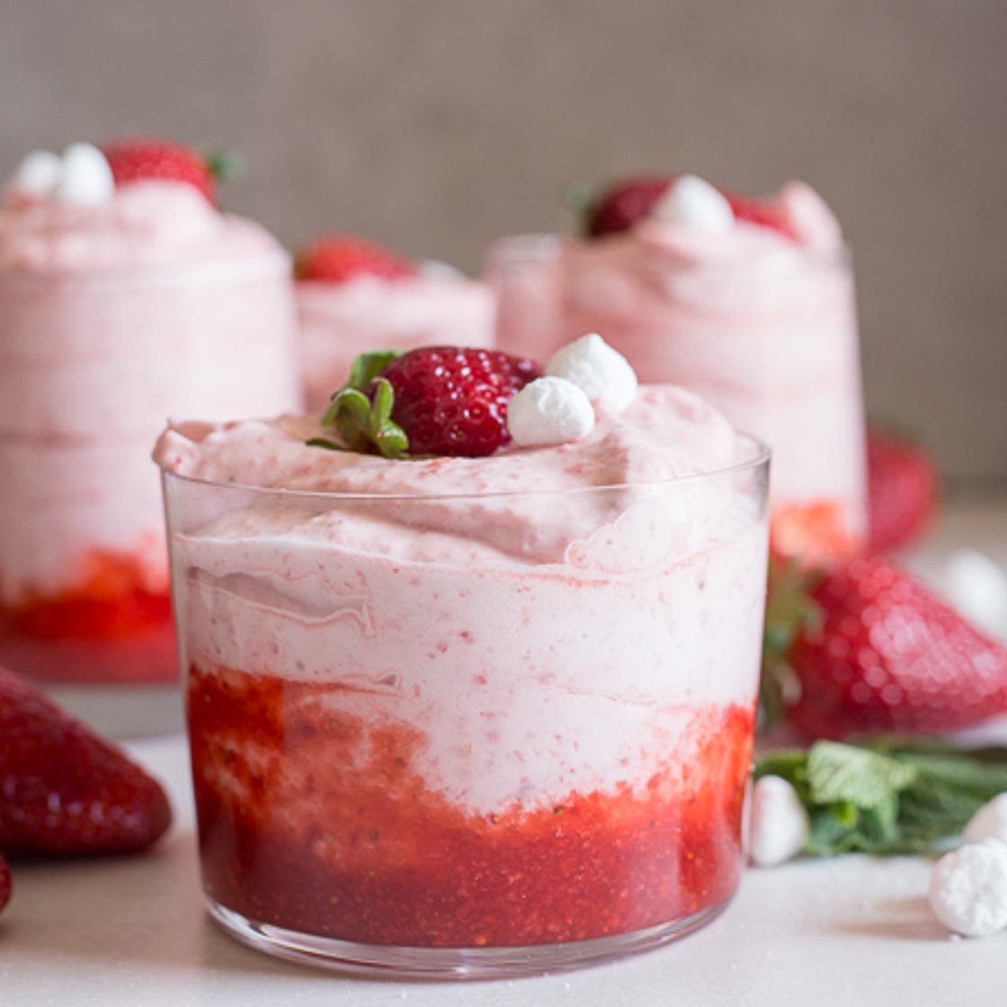 Easy Fresh Strawberry Mousse