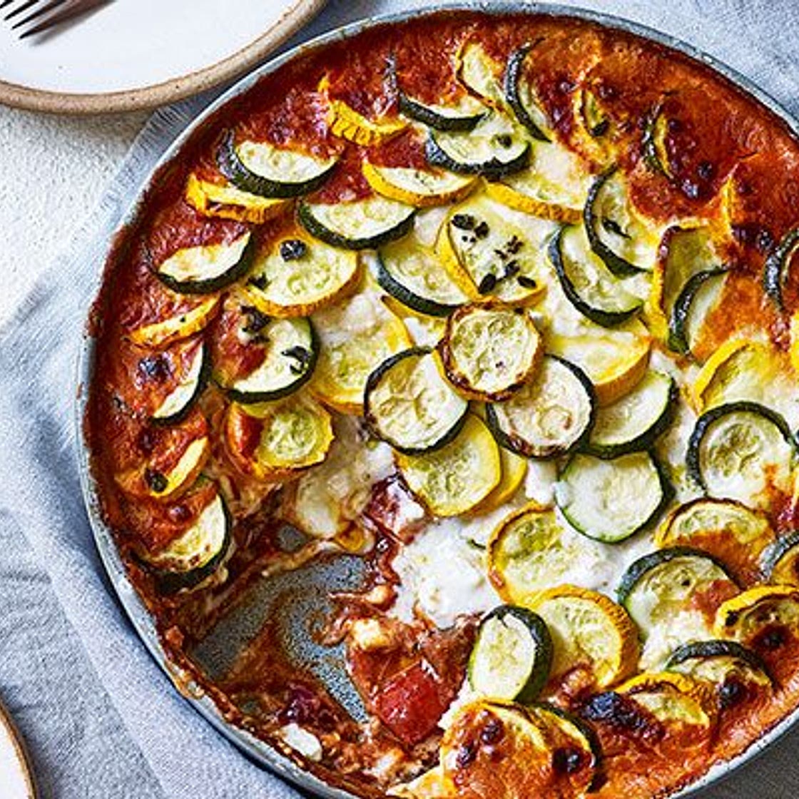 Baked ratatouille & goat’s cheese