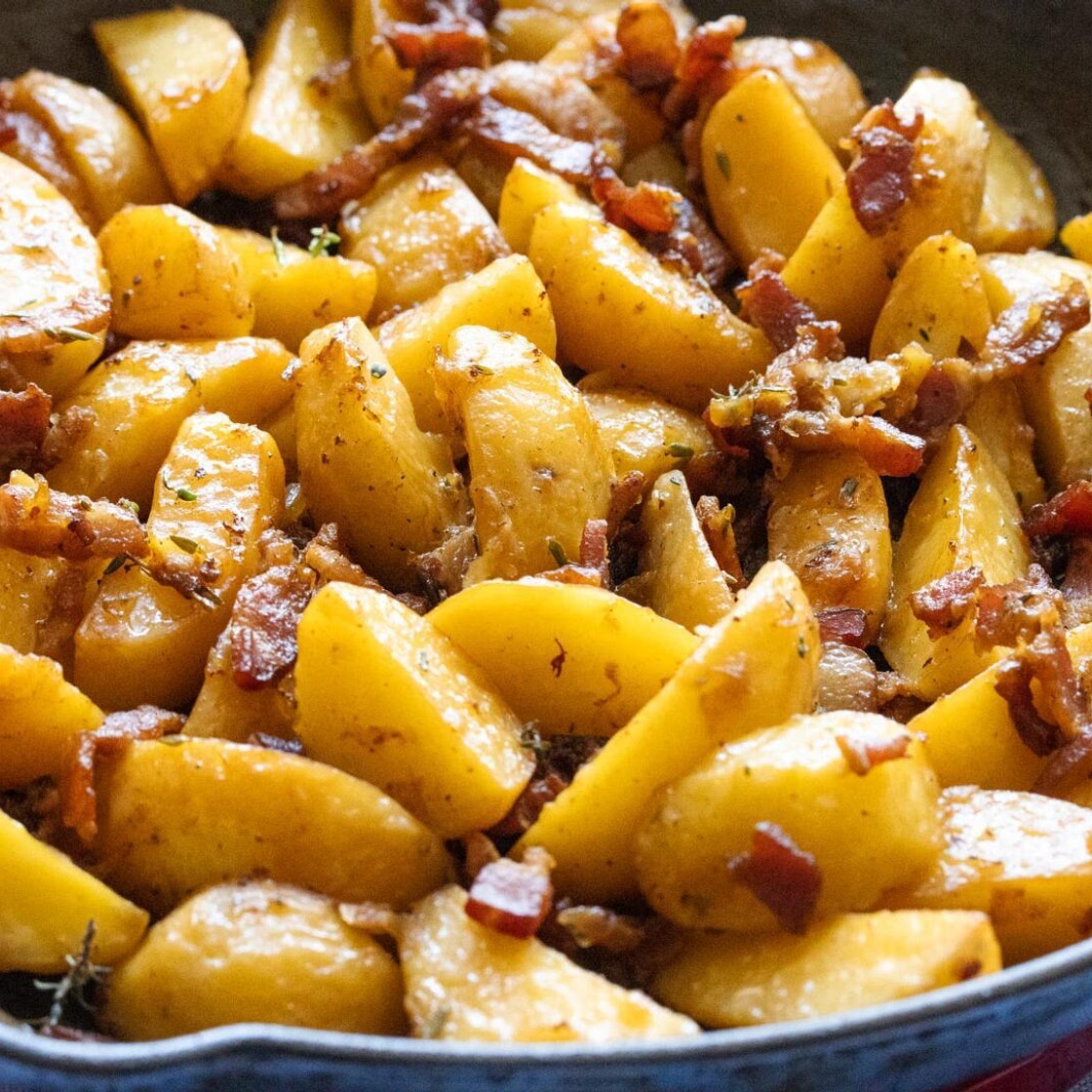 Potatoes Boulangere with bacon