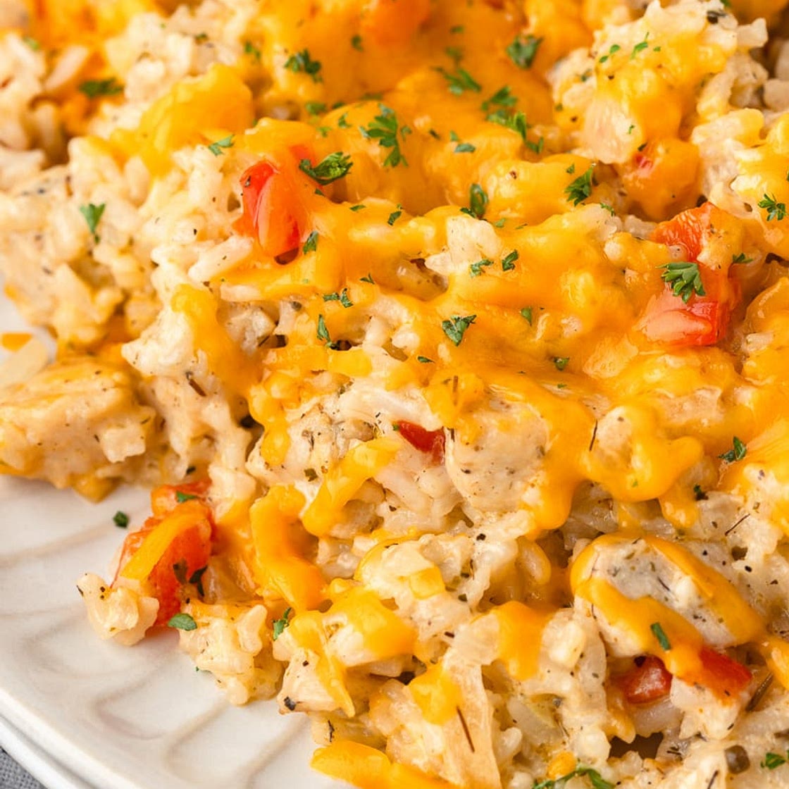 Cheesy Chicken & Rice Bake