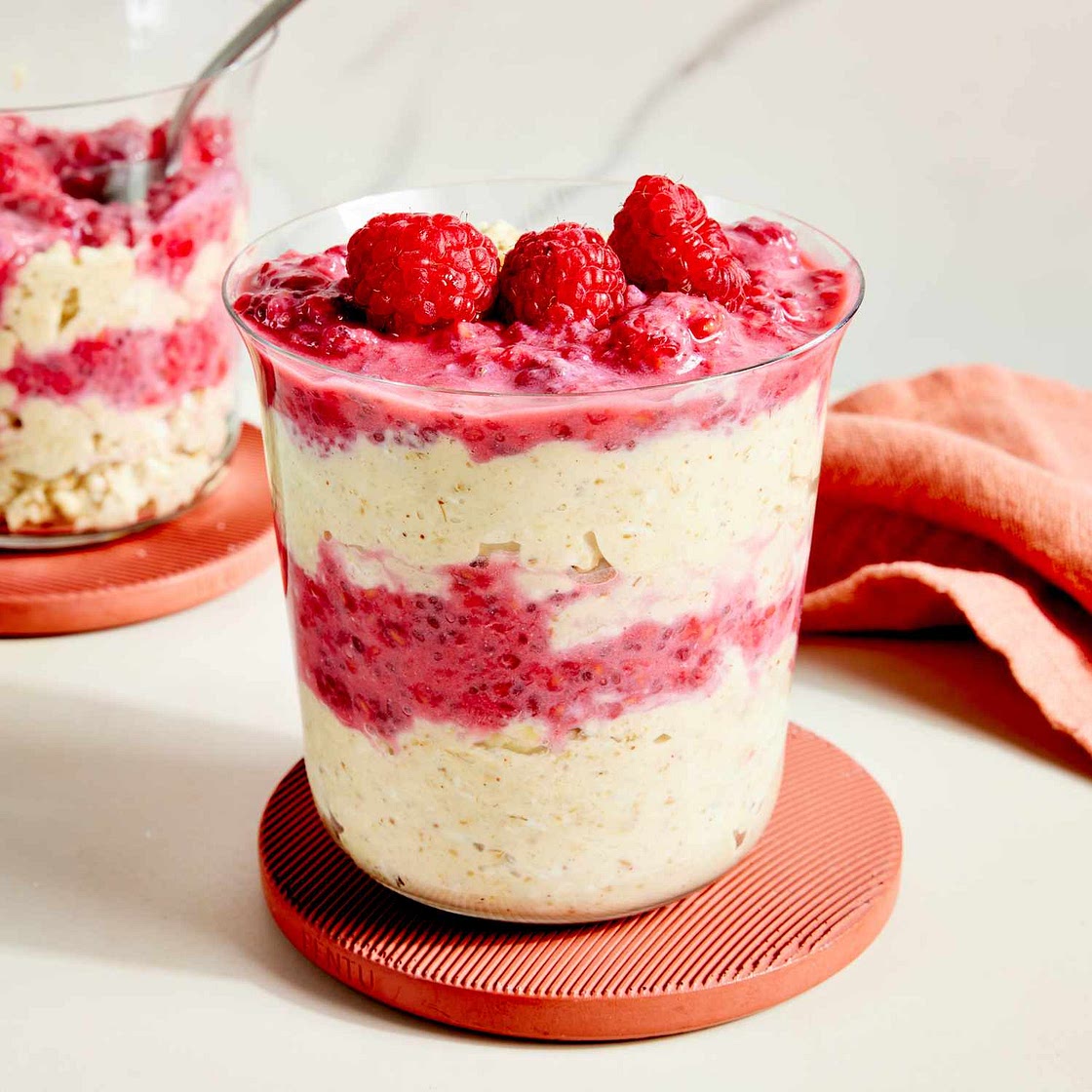High-Protein Raspberry & Peanut Butter Overnight Oats