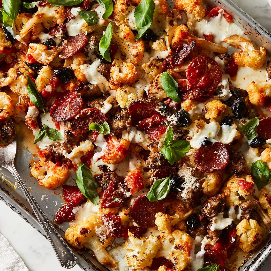 Cauliflower Pizza Bake