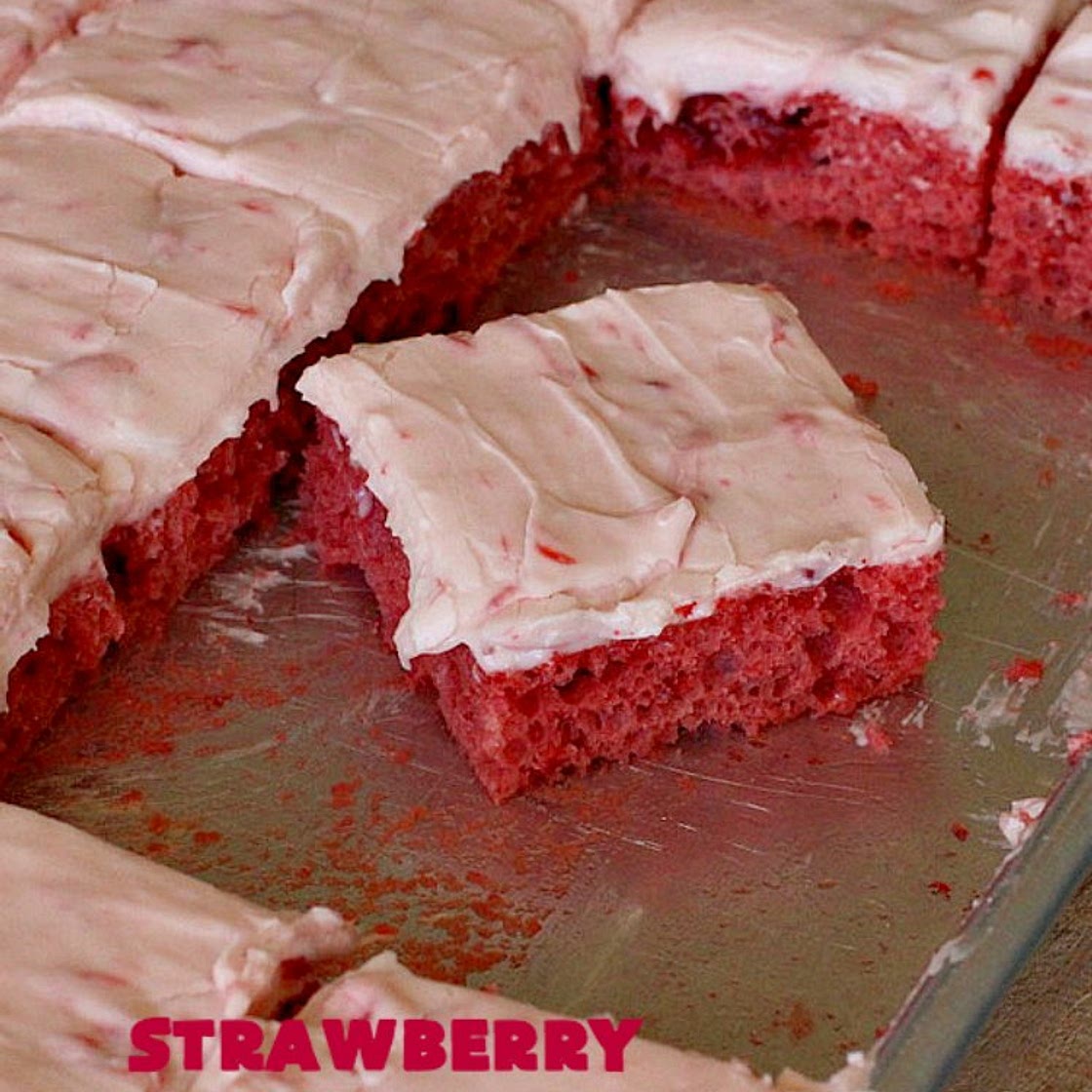 Strawberry Texas Sheet Cake