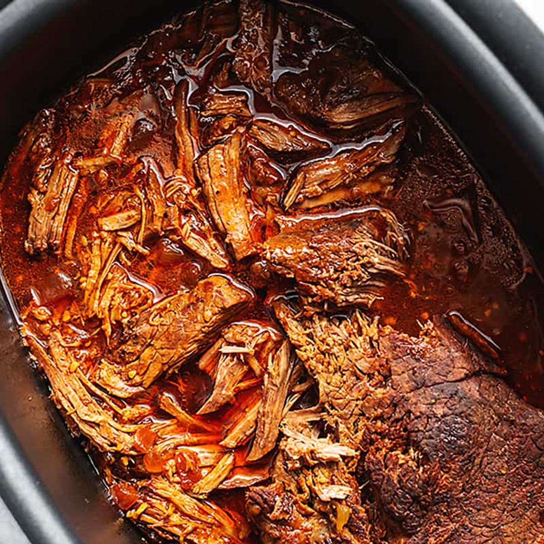 Crockpot London Broil with Balsamic Gravy