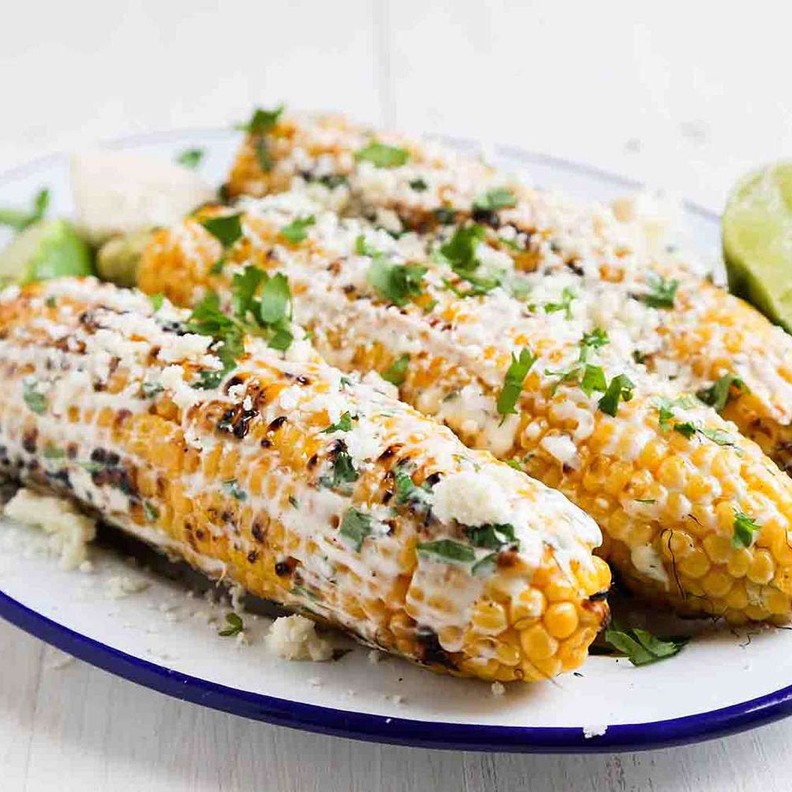 Grilled Mexican Street Corn (Elotes)