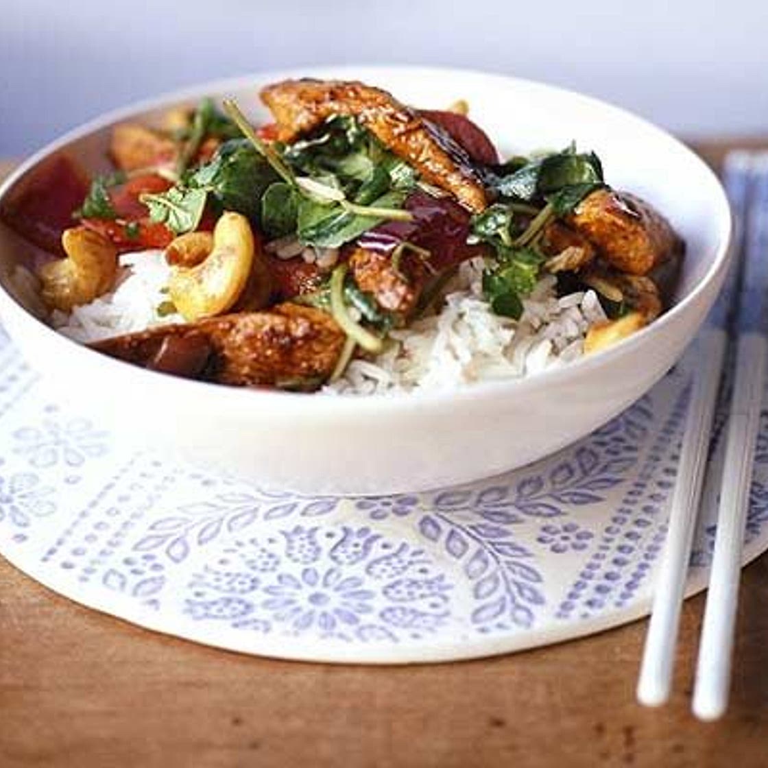 Watercress & chicken stir-fry