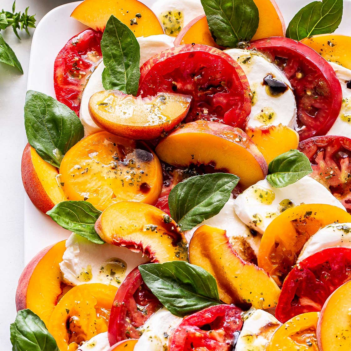 Peach Tomato Caprese Salad