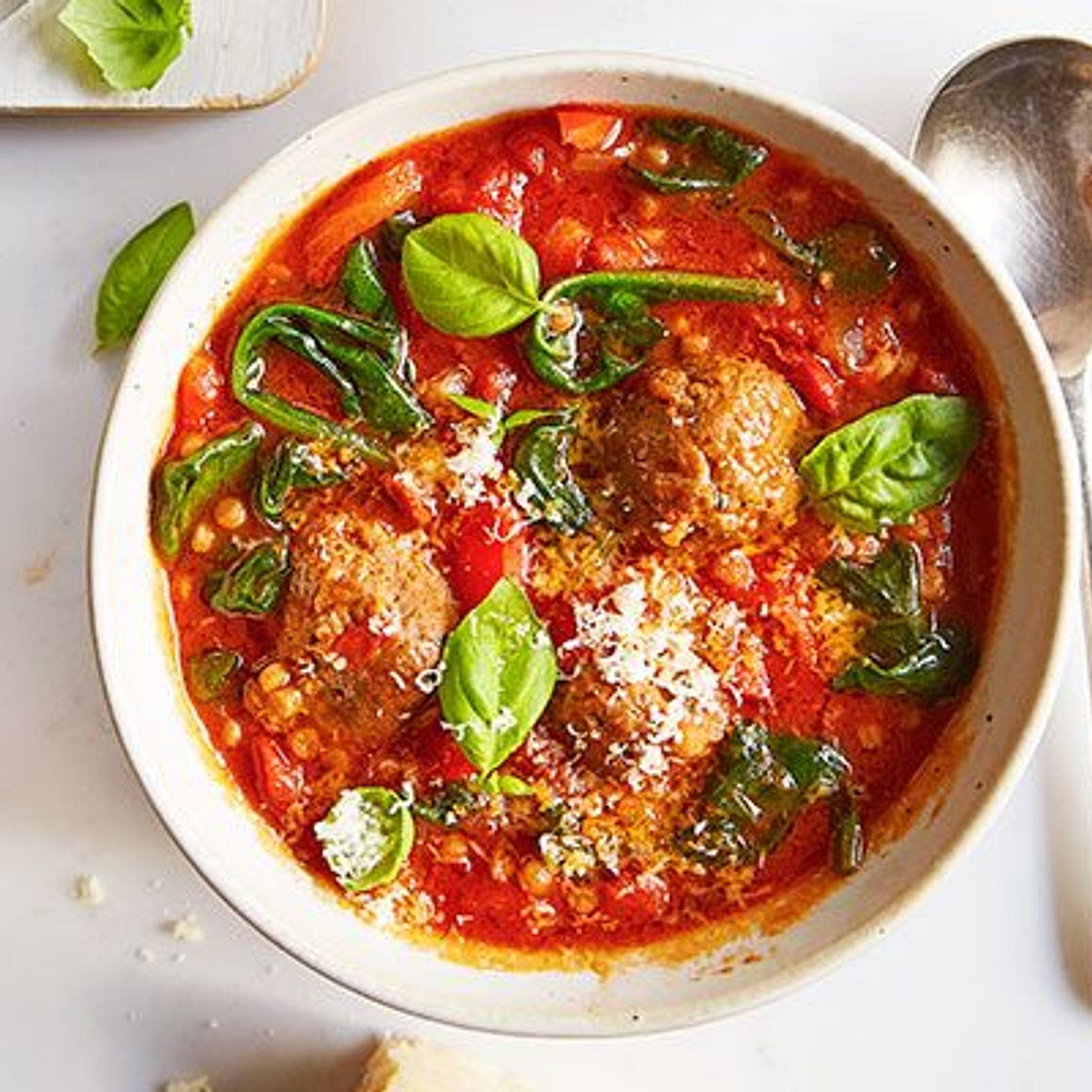 Meatball & tomato soup