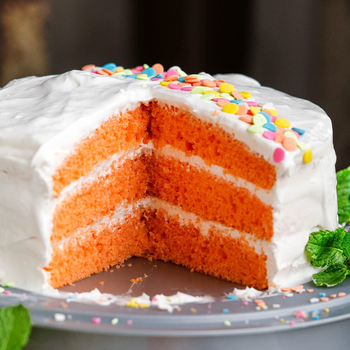 Peach Jello Layer Cake