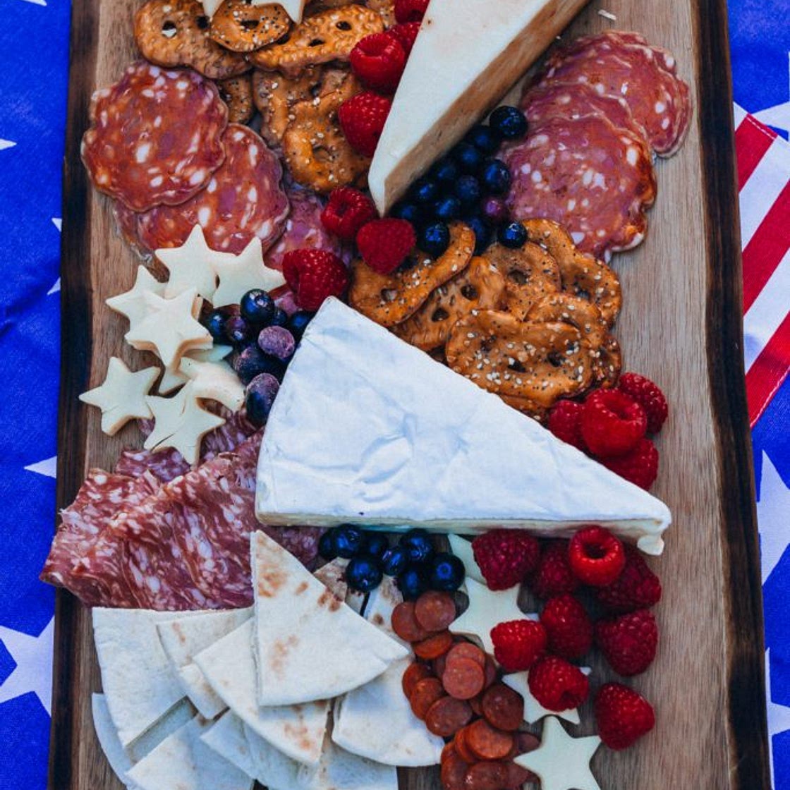 Patriotic Cheese Board