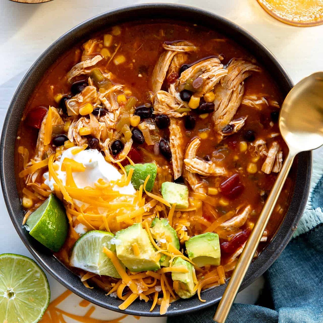 Cheesy Chicken Enchilada Soup