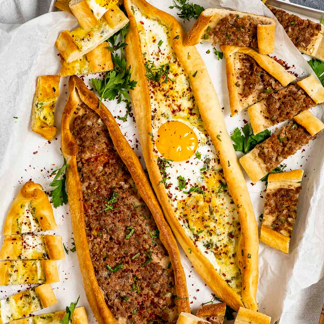 Pide (Turkish Flatbread Pizza)