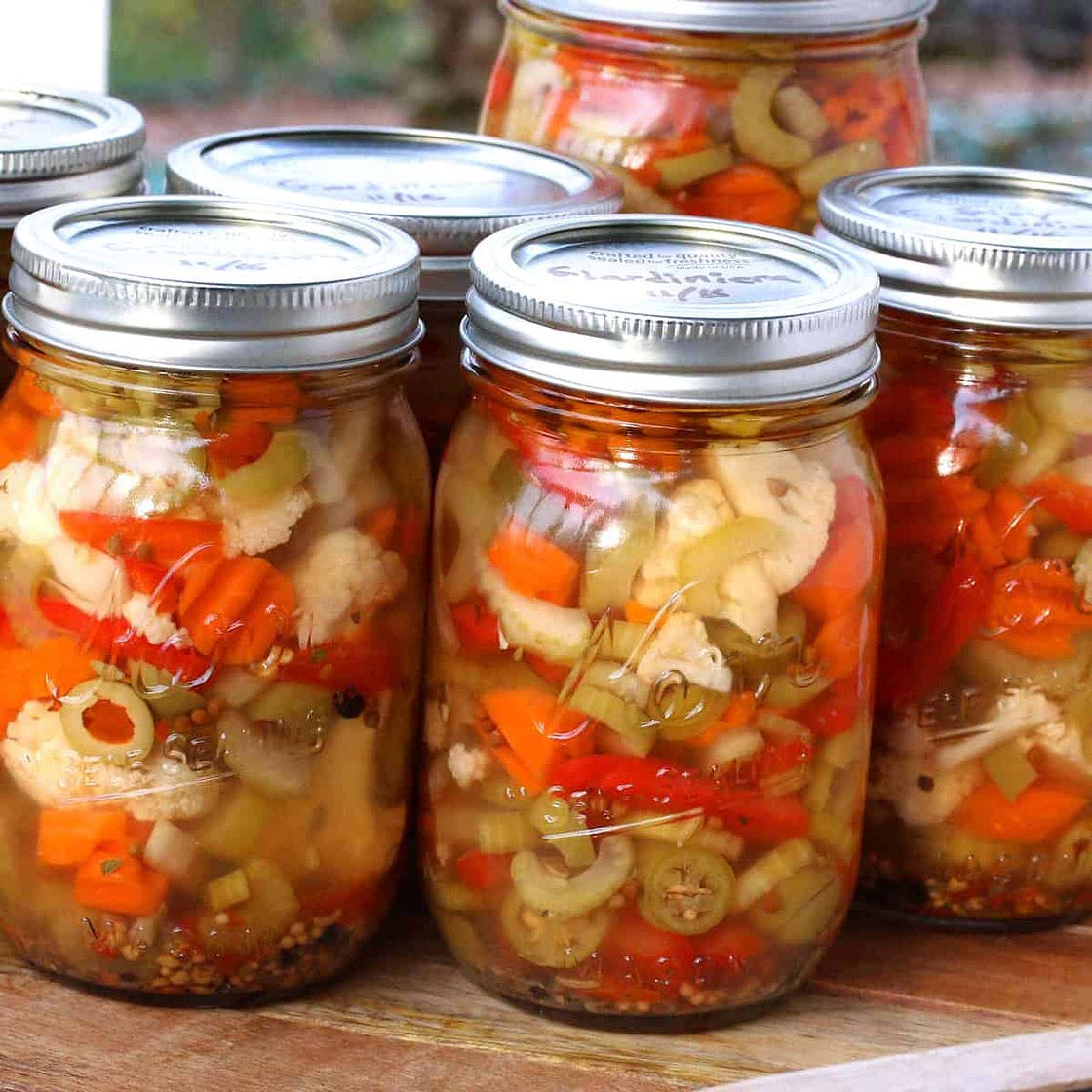 BEST Giardiniera Recipe (Spicy or Mild)