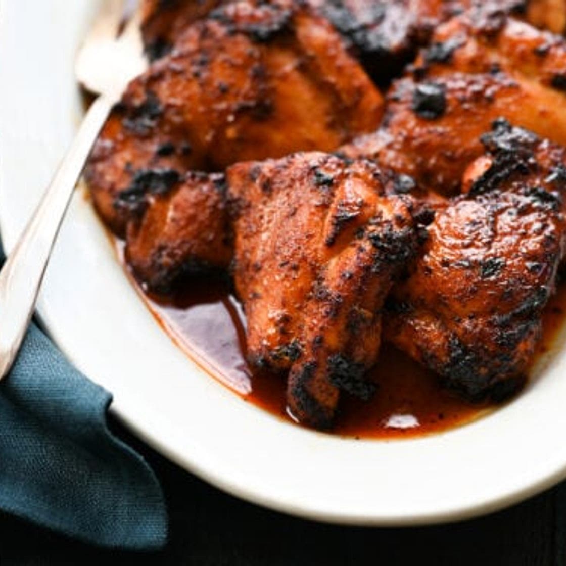 BBQ-Spiced Chicken Thighs with Tangy Honey Glaze