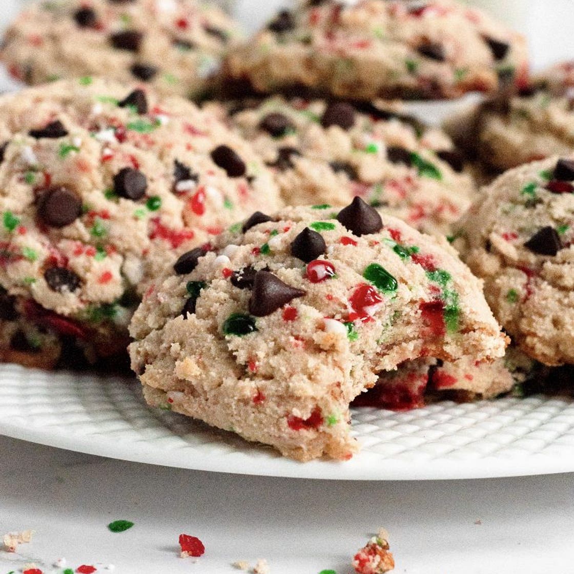 Candy Cane Chocolate Chip Cookies (Gluten-Free & Vegan)