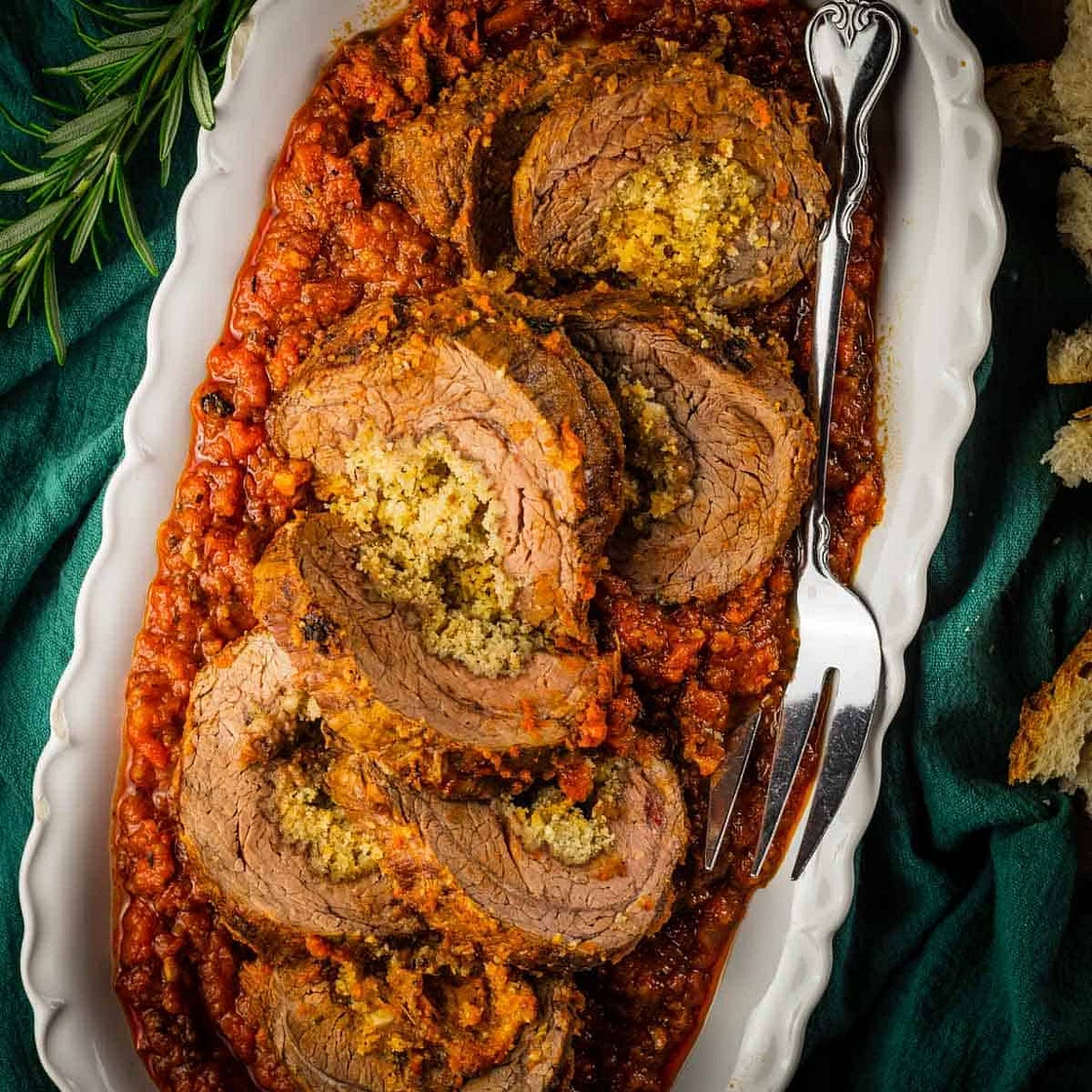 Italian Beef Braciole with Flank Steak