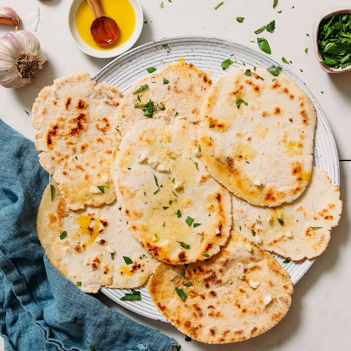 Fluffy Gluten-Free Naan (Yeast-Free, 20 minutes!)