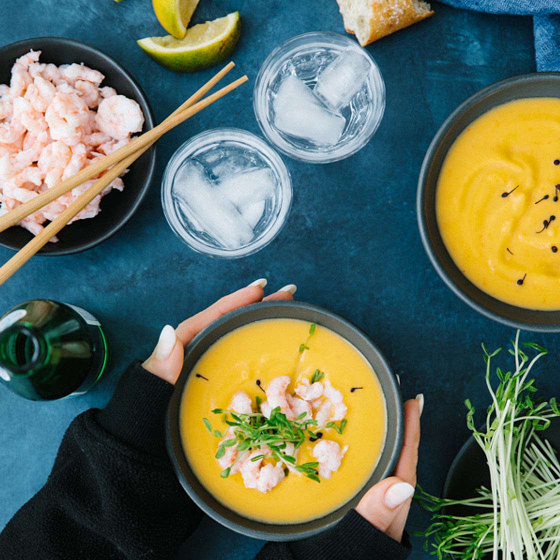 soupe thaïe à la courge & au lait de coco (à la mijoteuse)