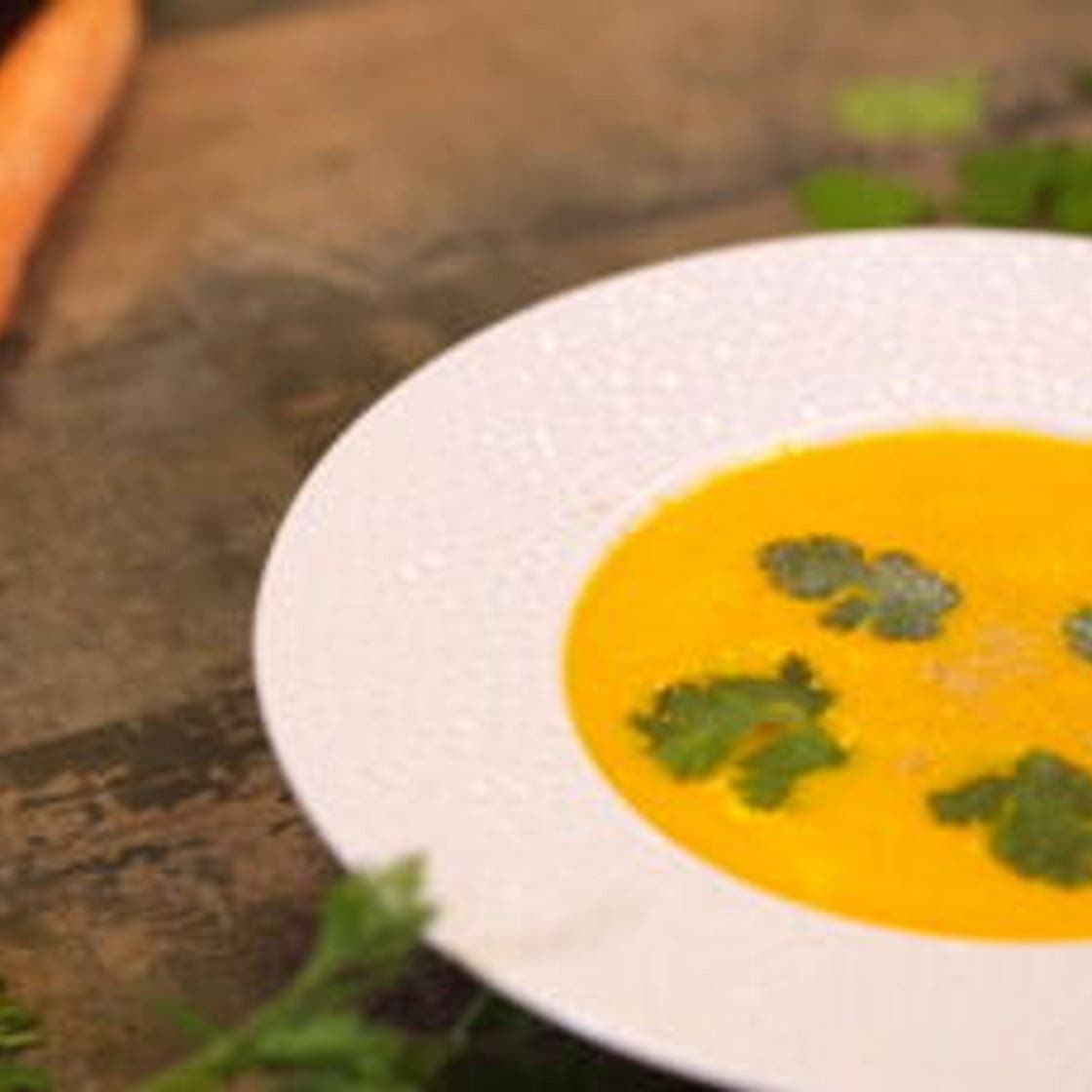 Le velouté carotte, coco, coriandre