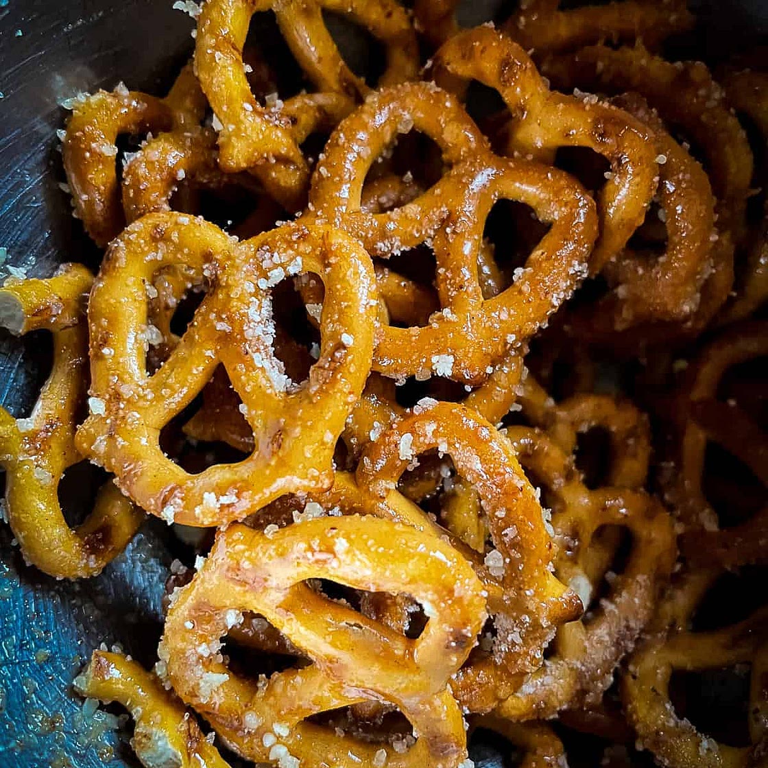 Spicy Parmesan Pretzels