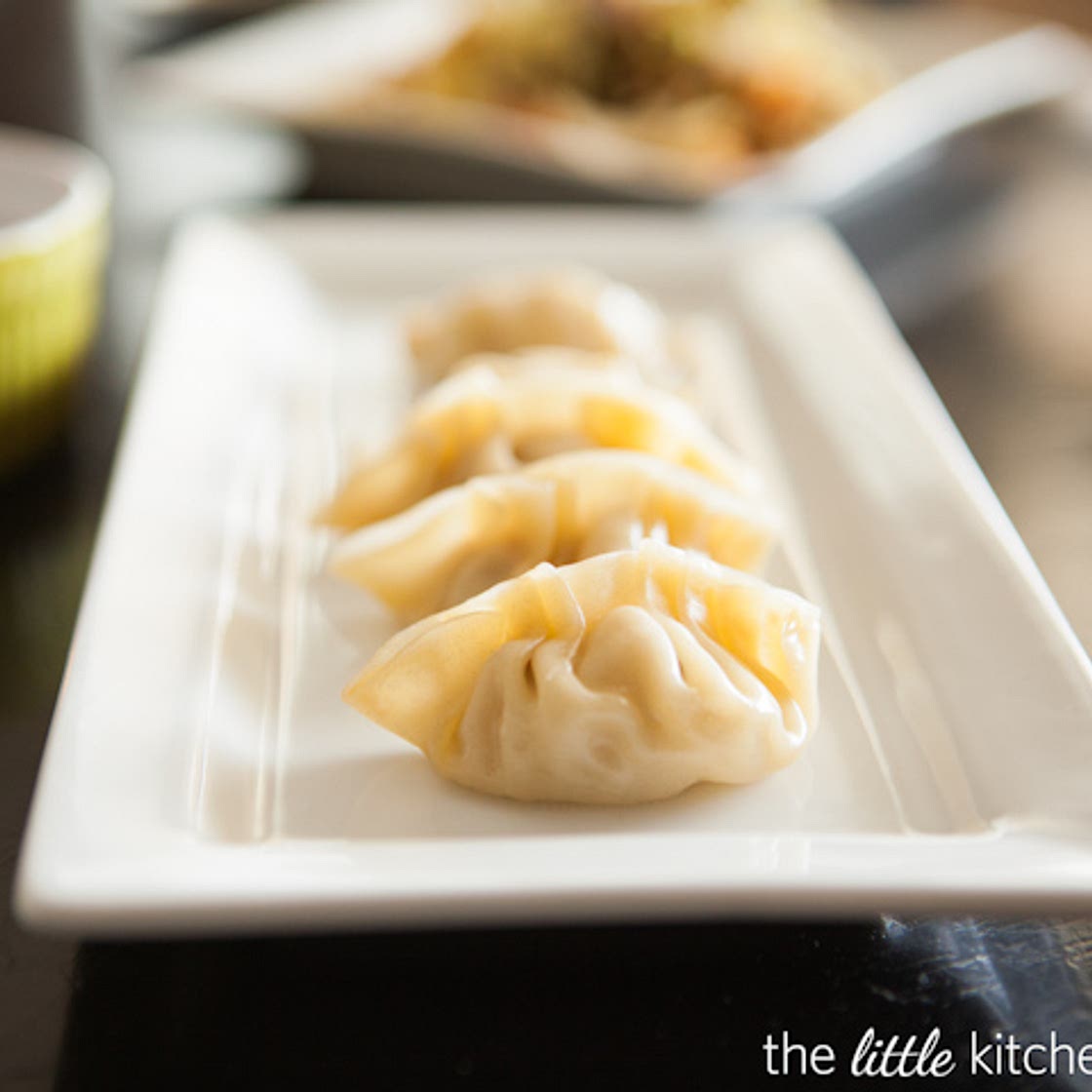 Chinese Potstickers with a Ginger-Scallion Dipping Sauce