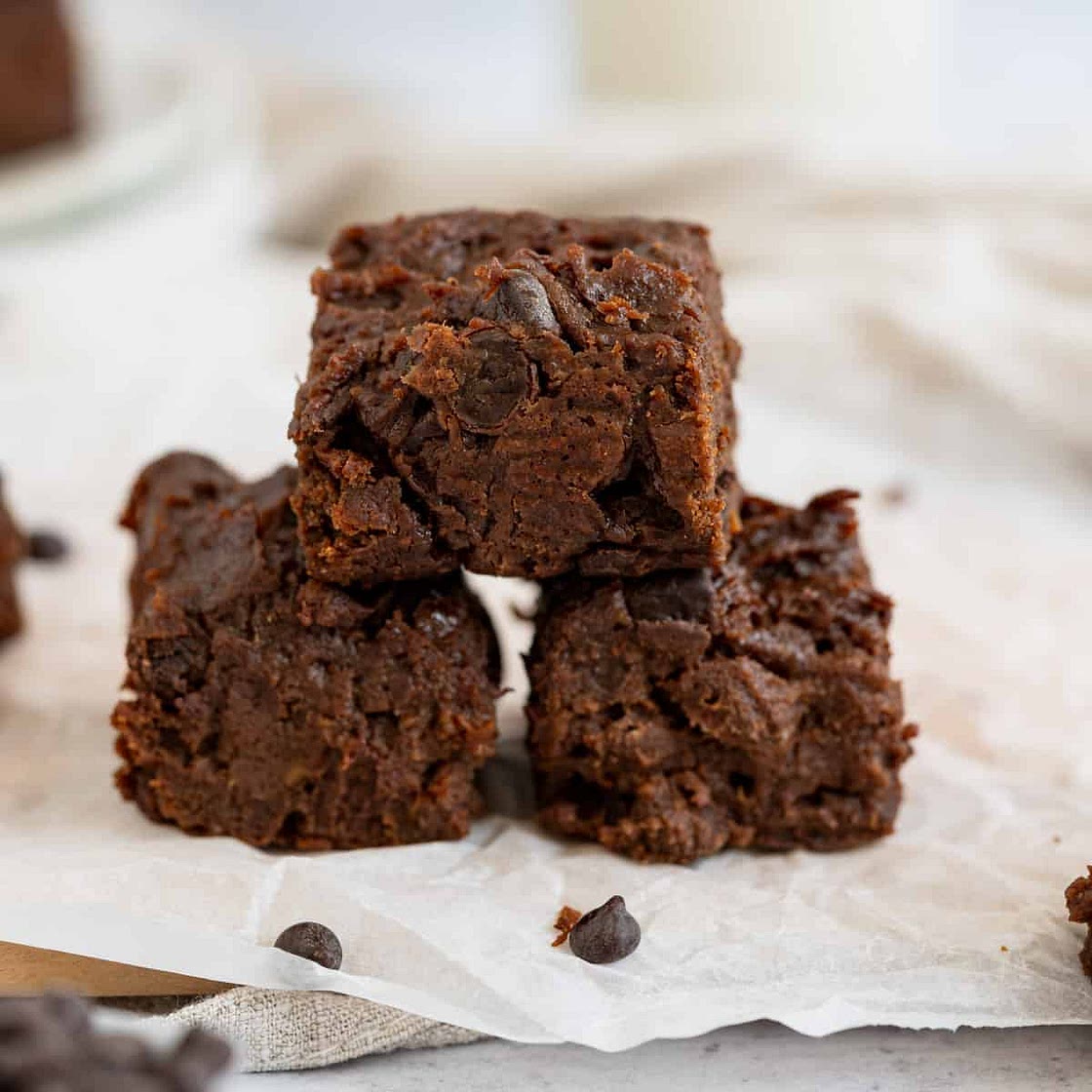 Fudgy 4 Ingredient Sweet Potato Brownies (flourless)