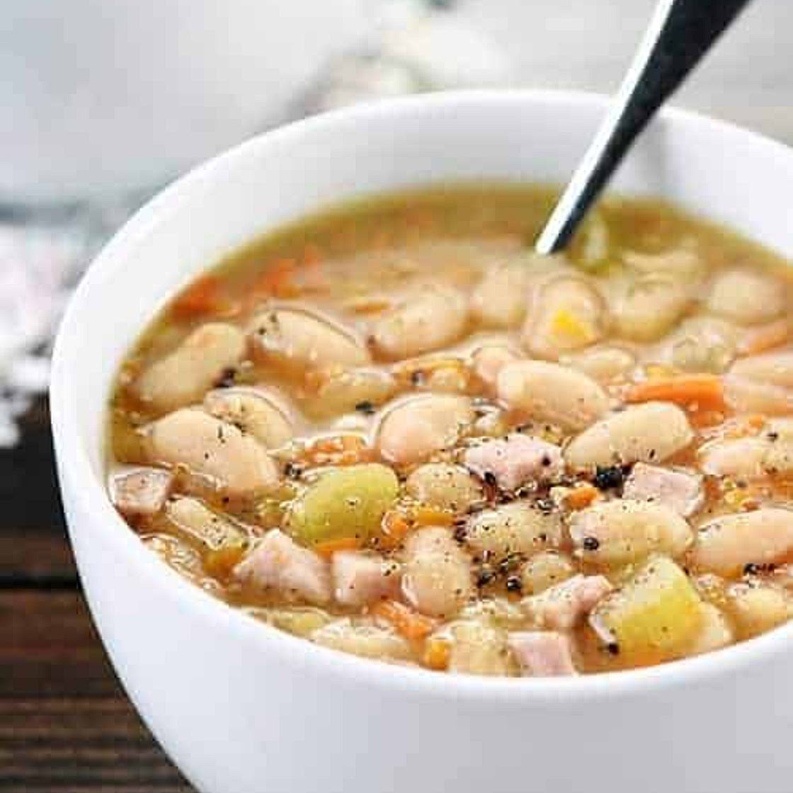 Slow Cooker Ham and Bean Soup