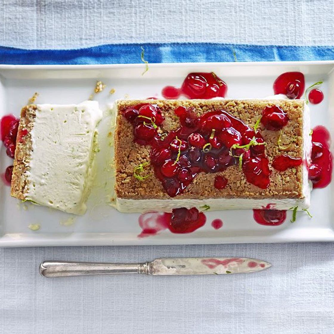 Lime semifreddo cheesecake