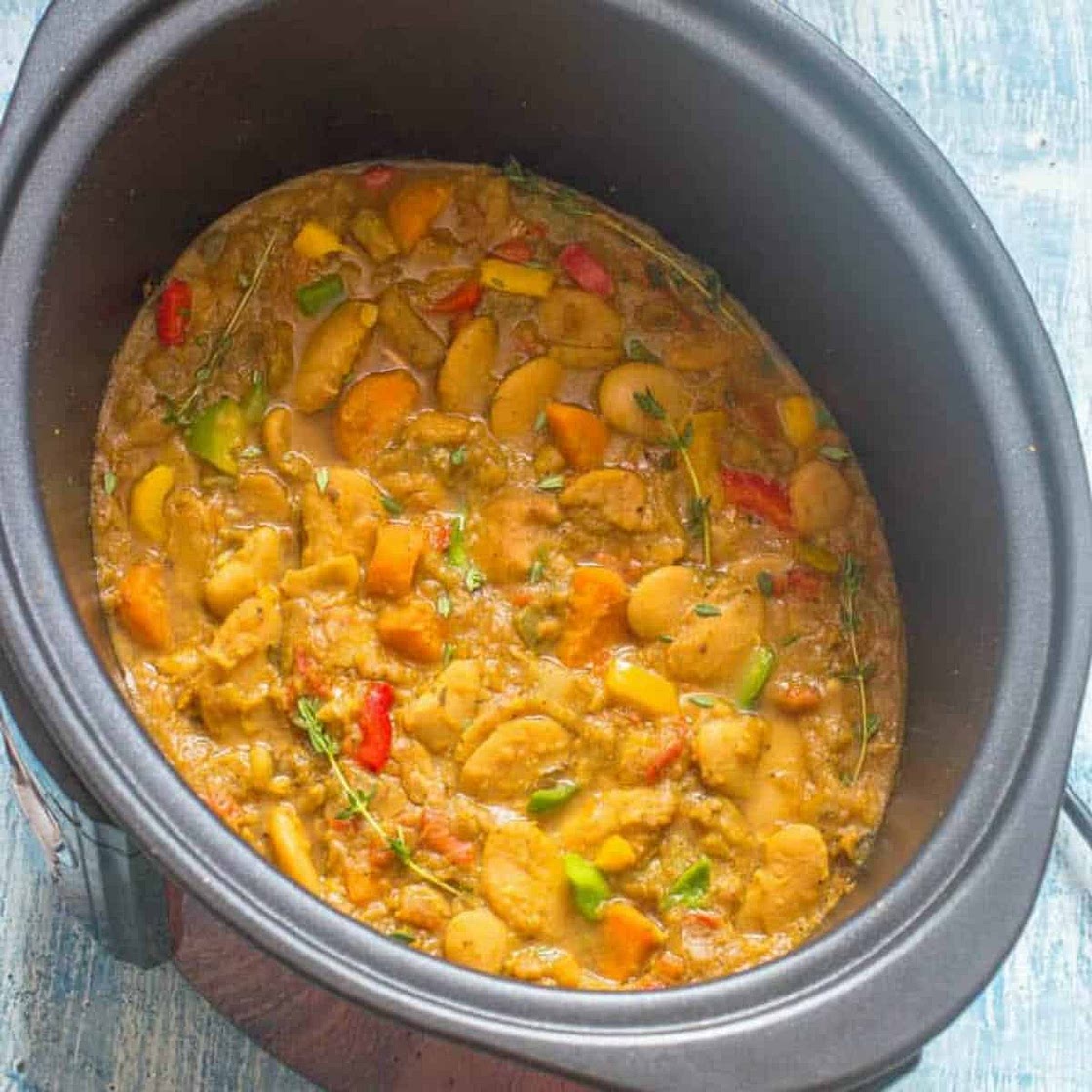 Caribbean Curried Butter Beans