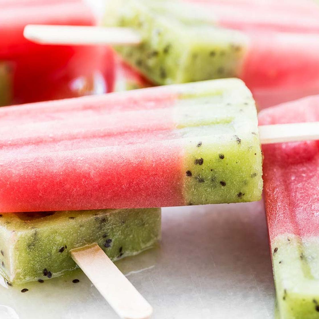 Watermelon Kiwi Popsicles