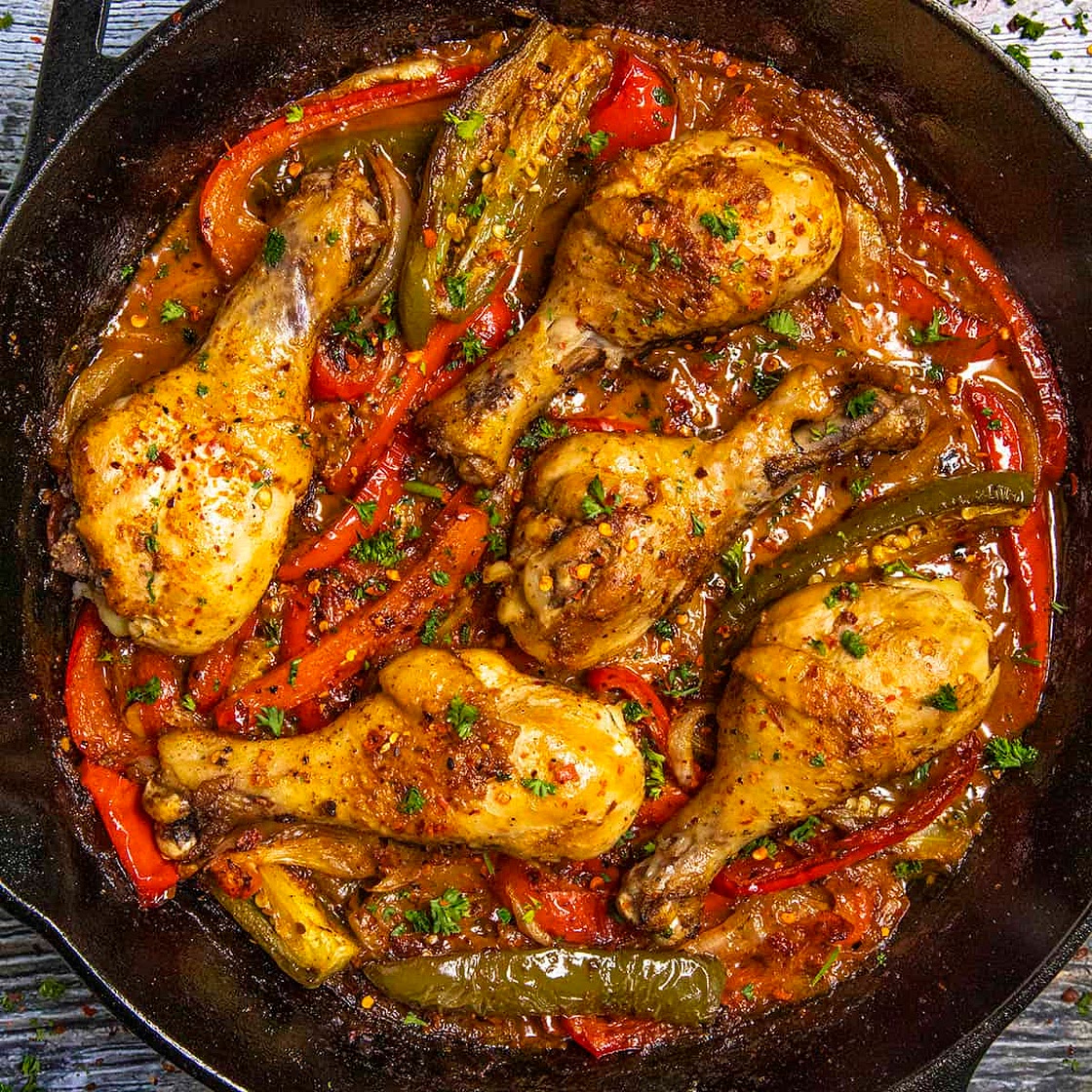 Chicken Drumsticks Recipe with Peppers and Paprika (Cosce di Pollo con Peperoni e Paprika)