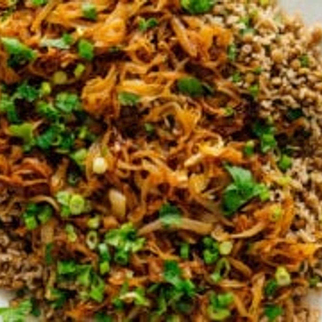 Mujadara (Lentils and Rice with Caramelized Onions)