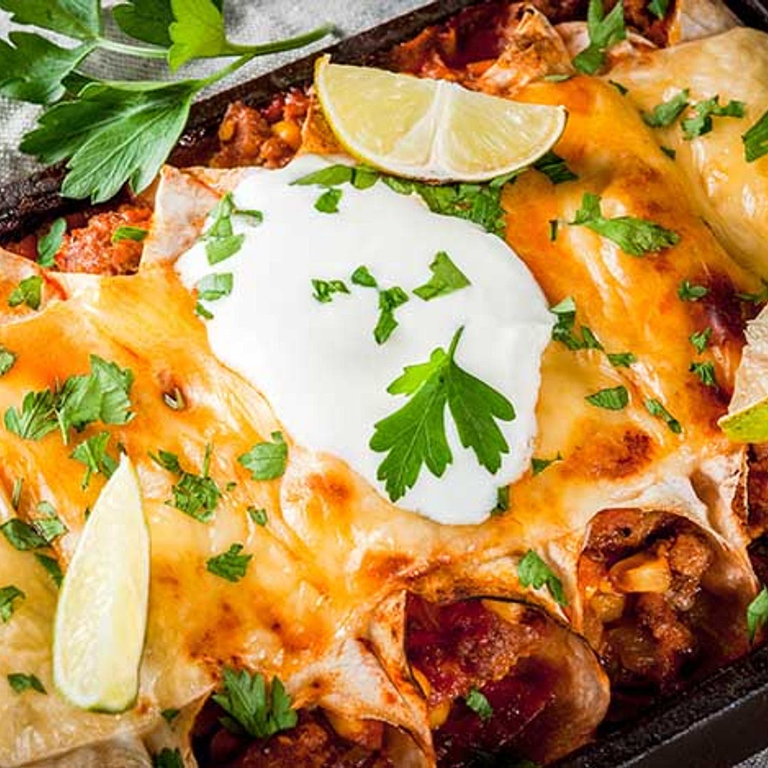 Smoked Pulled Pork Enchiladas