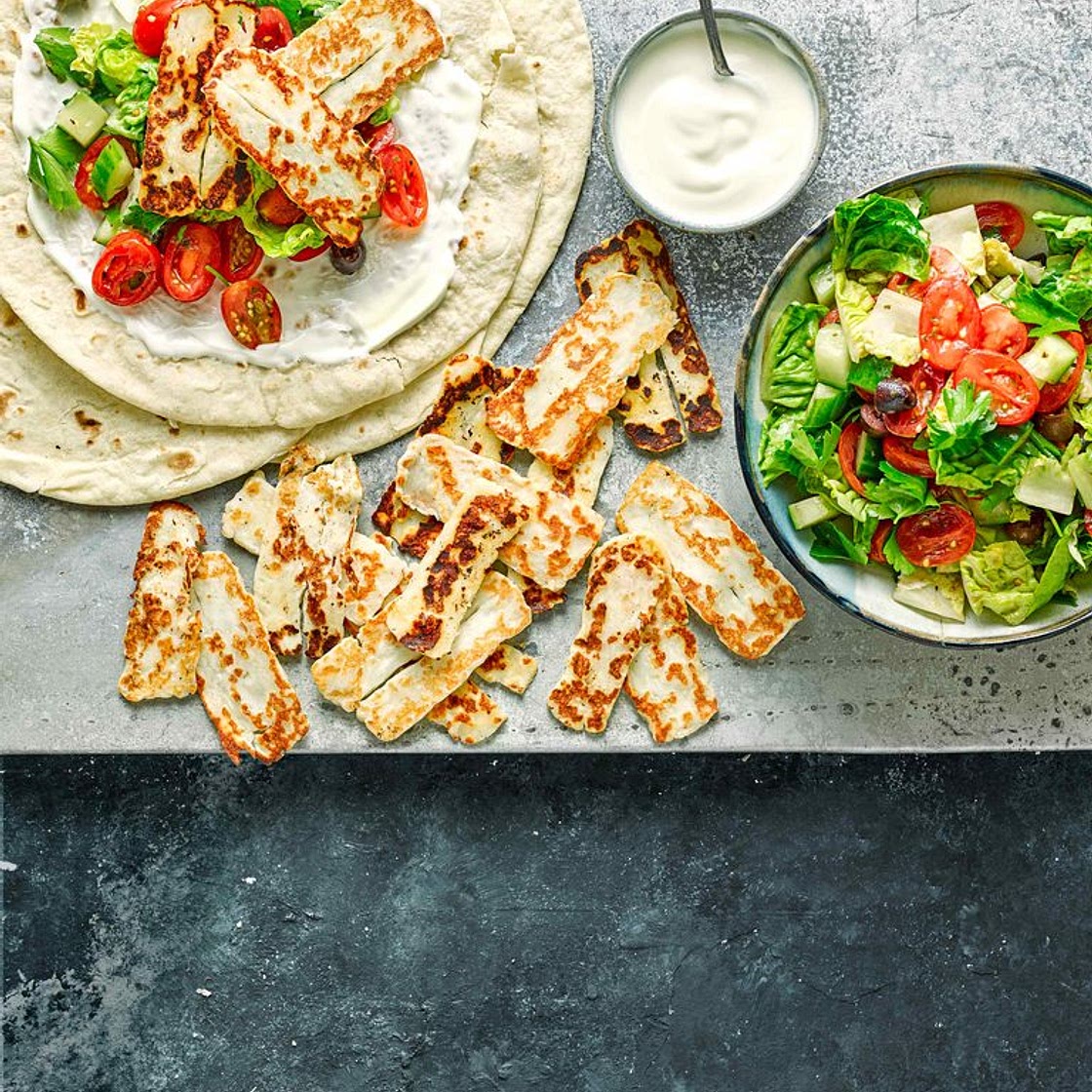 Halloumi wraps