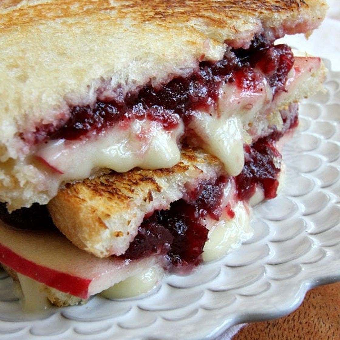 Brie, Apple and Cranberry Grilled Cheese