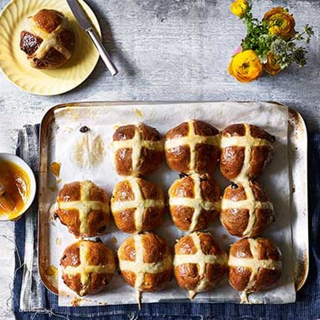 Vegan hot cross buns